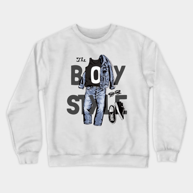 The Boy Style Crewneck Sweatshirt by Mako Design 
